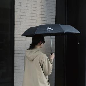 AGATHA｜法國高質感時尚單品-三折自動晴雨傘（經典黑）