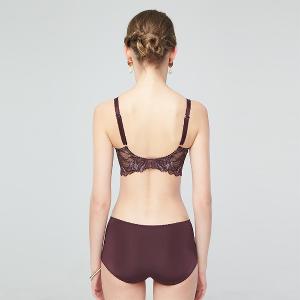 【思薇爾】翡花香宴系列M-XL蕾絲刺繡中低腰平口女內褲(醉花紫)