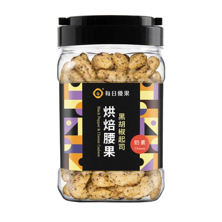 【每日優果】罐裝黑胡椒起司腰果300G