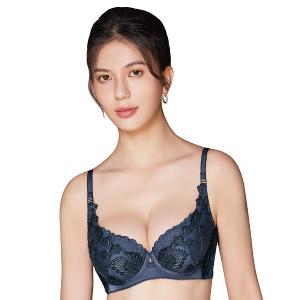 【思薇爾】琉光星燦系列C-F罩軟鋼圈背心型蕾絲刺繡集中包覆女內衣(星洋藍)