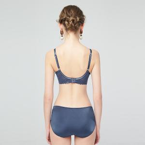 【思薇爾】琉光星燦系列M-XL蕾絲刺繡低腰三角女內褲(星洋藍)