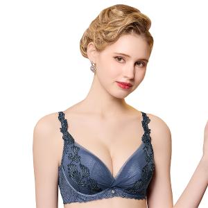 【思薇爾】琉光星燦系列B-E罩軟鋼圈蕾絲刺繡集中包覆女內衣(星洋藍)