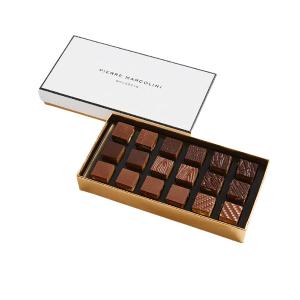 比利時PIERRE MARCOLINI 萃芯經典可可禮盒 18入