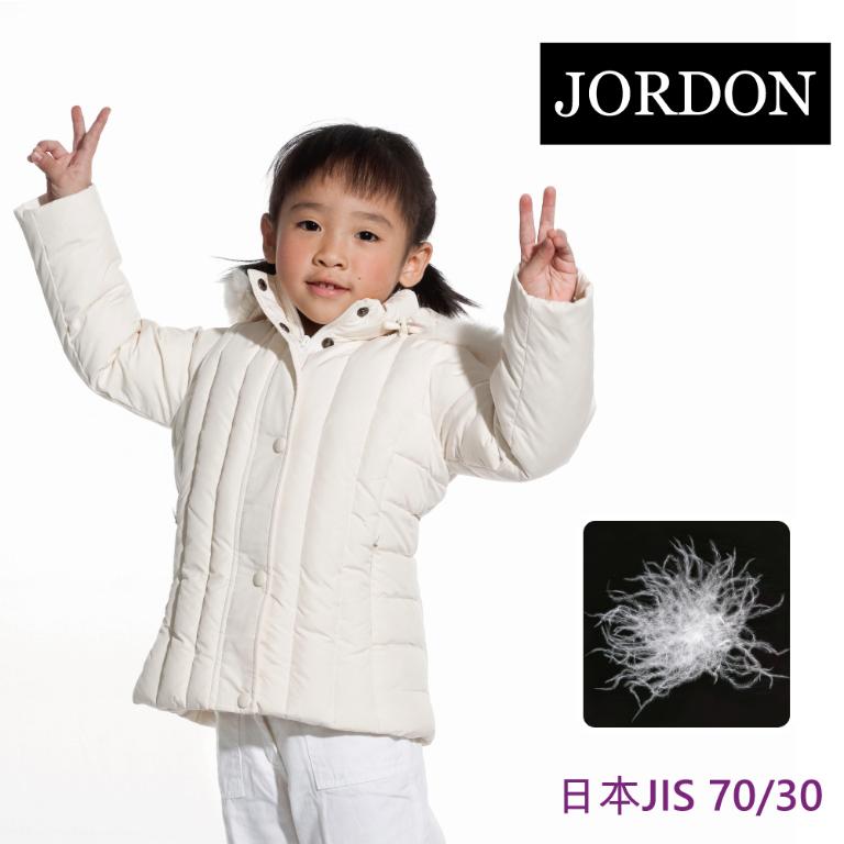 JORDON 女童羽絨毛條外套