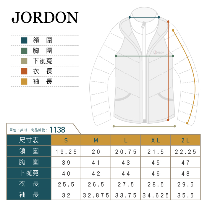 JORDON 炫彩雙搭 GORE-TEX+羽絨外套 兩件式外套