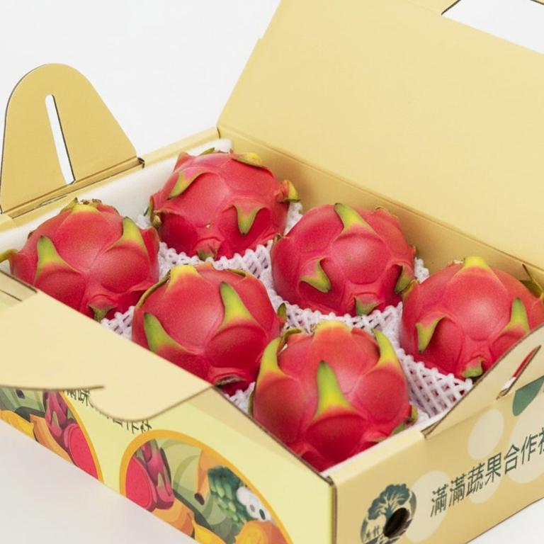 台南楠西-滿滿蔬果合作社-紅心火龍果-6入