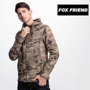 JORDON 男款迷彩刷毛連帽帽T