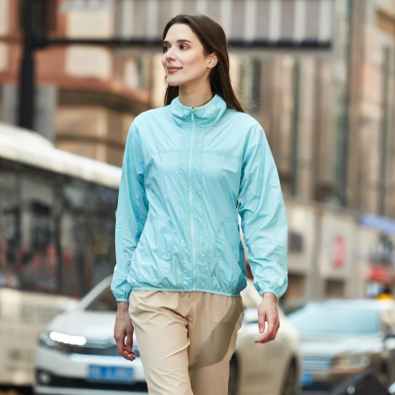 JORDON 女款皮膚衣抗UV防潑水外套 (涼爽/彈力/降低熱傳導)