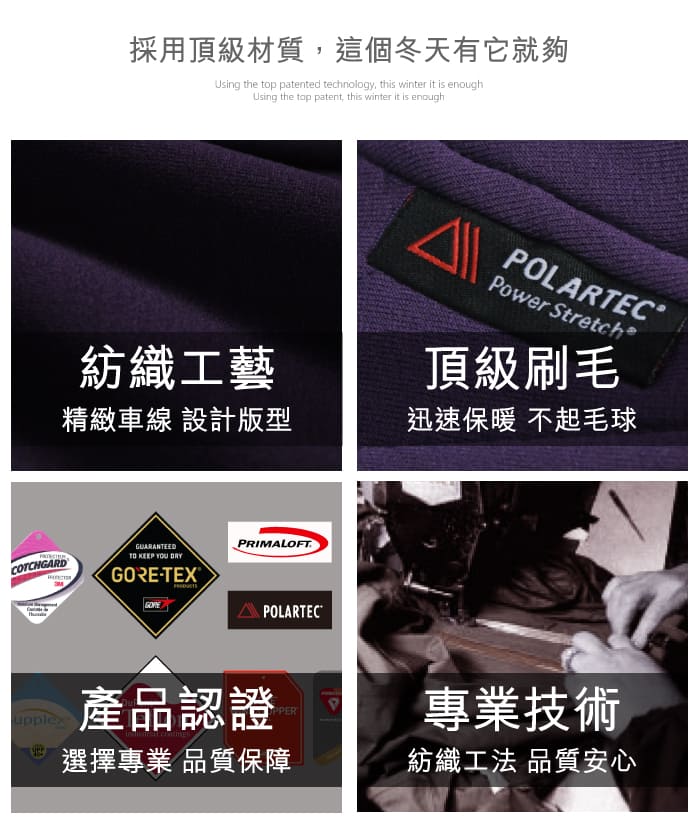 JORDON 全開襟外套 POLARTEC POWER STRETCH PRO