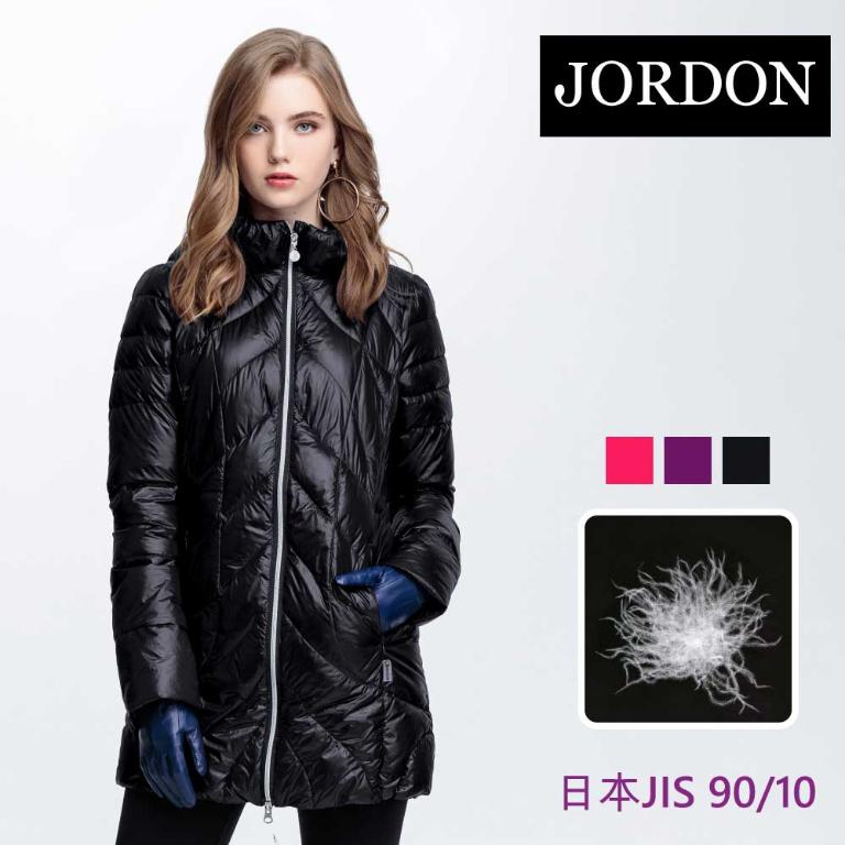 JORDON 女款長版超輕羽絨外套 S-3XL