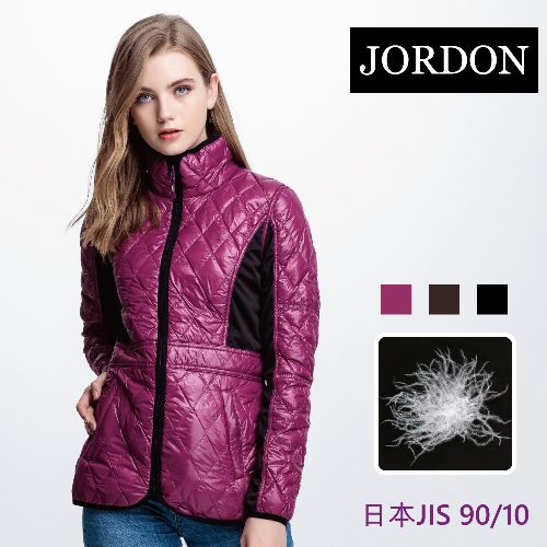 JORDON 雙面穿輕量格紋極暖羽絨外套