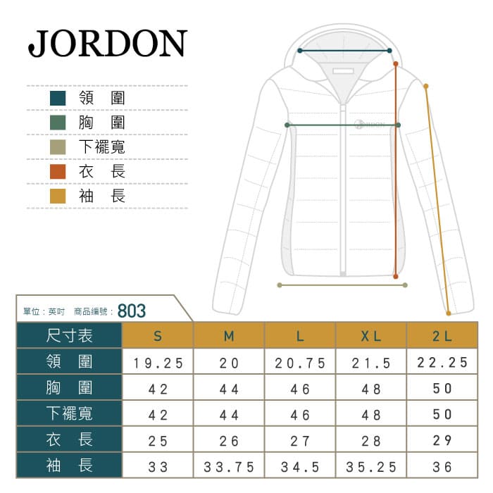 JORDON 男款 PRIMALOFT 輕量保暖夾克