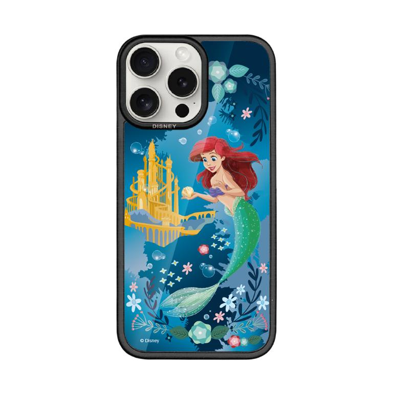 Disney 玻璃小美人魚-貼片磁吸防摔手機殼｜【多款適用】iPhone
