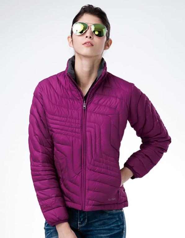 JORDON FOX FRIEND 女特殊剪裁壓格羽絨外套