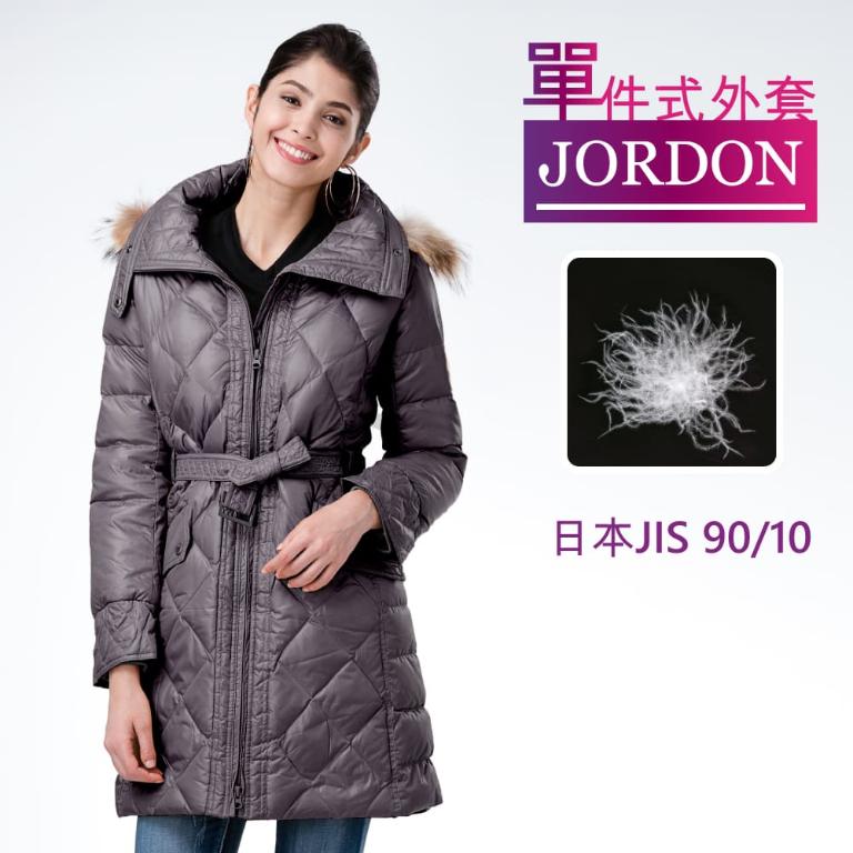 JORDON FOX FRIEND 名媛款菱格羽絨長大衣