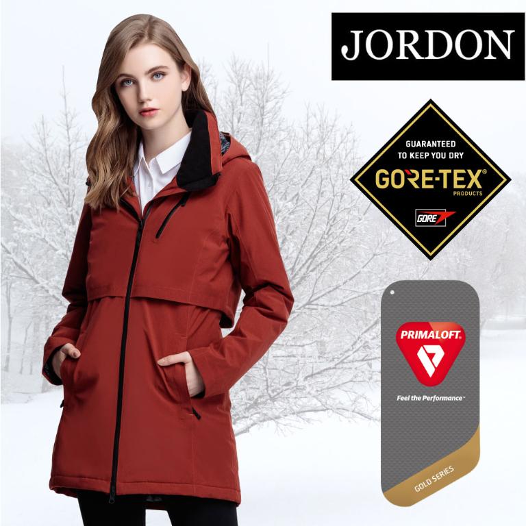 JORDON 女款GORE-TEX+PrimaLoft 輕量單件式防水透氣外套