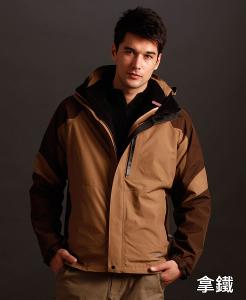 JORDON 電視購物 三冠王 防水防風GORE-TEX  + POLARTEC 刷毛內拉鍊套合二合一外套