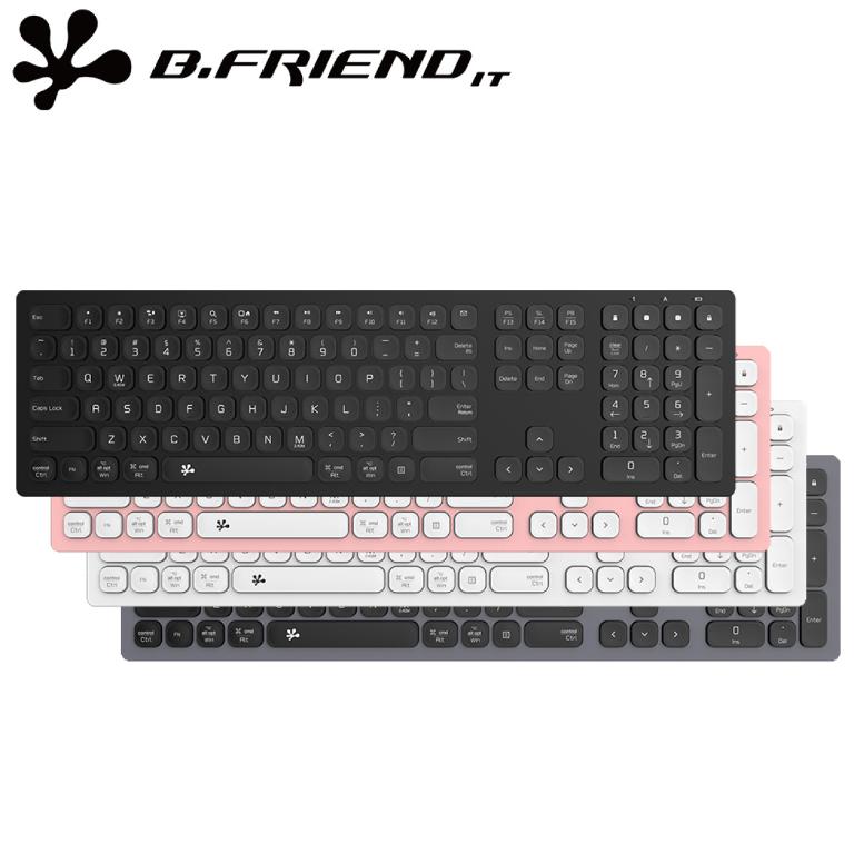 B.FRIEND RB730 雙模(MAC/WIN) 剪刀腳 2.4G+藍牙無線鍵盤(注音)