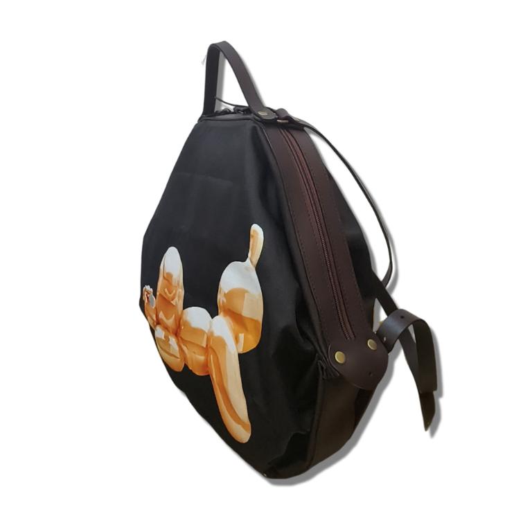 POPCORNGREEN折疊三用後背包(Ｍ)藝術家聯名款氣球狗(金色)