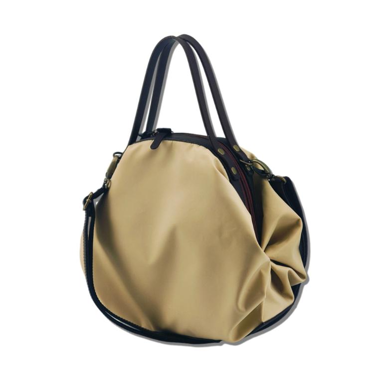 POPCORNGREEN LADYBAG(水桶包)三用斜背包(M)絲絨象牙白