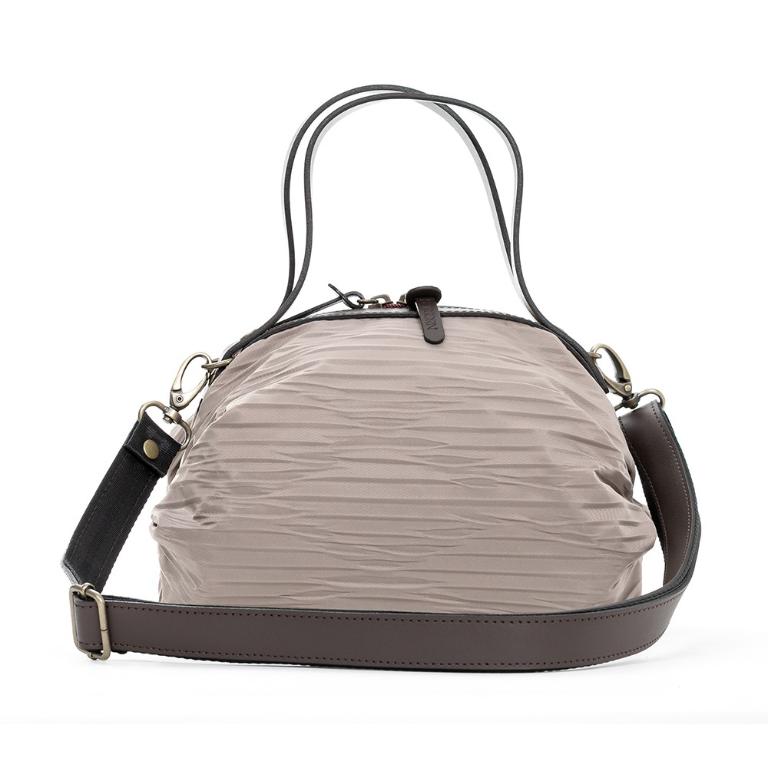 POPCORNGREEN LADYBAG(水桶包)三用斜背包(M)皺褶大象灰