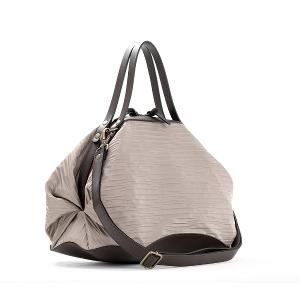 POPCORNGREEN LADYBAG(水桶包)三用斜背包(M)皺褶大象灰
