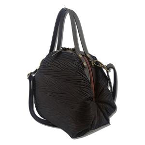 POPCORNGREEN LADYBAG(水桶包)三用斜背包(M)皺褶至臻黑