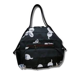 POPCORNGREEN摺疊旅行袋/L尺寸(經典限量版)藝術家聯名氣球狗(銀灰色)