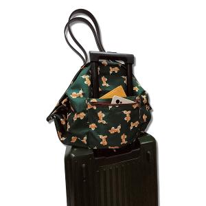 POPCORNGREEN摺疊旅行袋/L尺寸(經典限量版)藝術家聯名氣球狗(深墨綠)