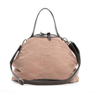 POPCORNGREEN LADYBAG(水桶包)三用斜背包(M)皺褶奶茶