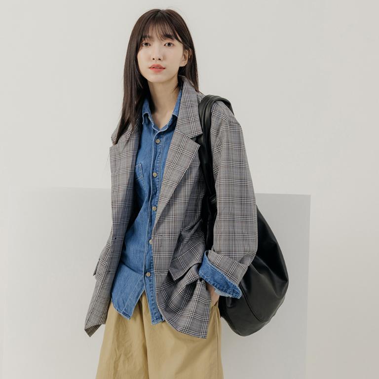 supportingrole 真皮優雅摩登都市肩側手提背包 黑