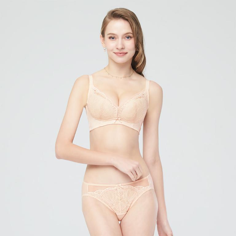 【思薇爾】柔塑曲線系列M-XXL蕾絲低腰三角女內褲(恬靜膚)