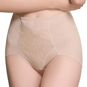 【思薇爾】柔塑曲線系列64-82中重機能蕾絲高腰三角束褲(恬靜膚)