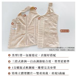 【思薇爾】柔塑曲線系列S-XXL中重機能防駝蕾絲半身塑身衣(青黛灰)