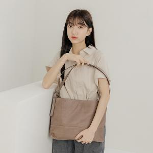 supportingrole 真皮極簡四方2層都市手提托特包 奶茶咖啡