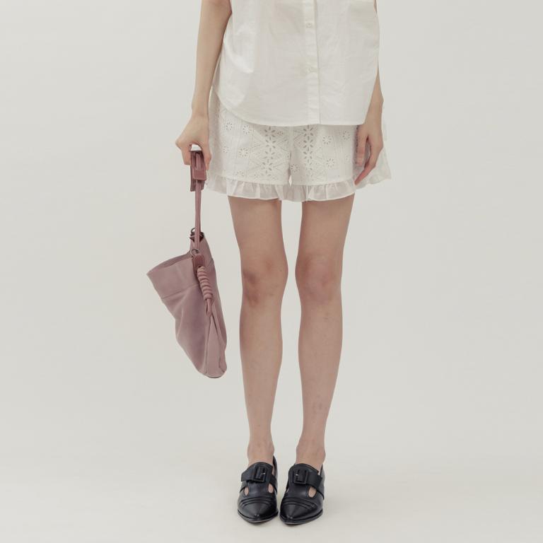 supportingrole  綁結設計寬廓型結構真皮手提肩斜背3用托特包 藕粉色