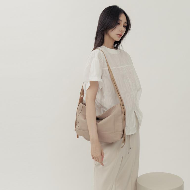 supportingrole 優雅時尚的多功能3用手提肩側背包 奶油卡其