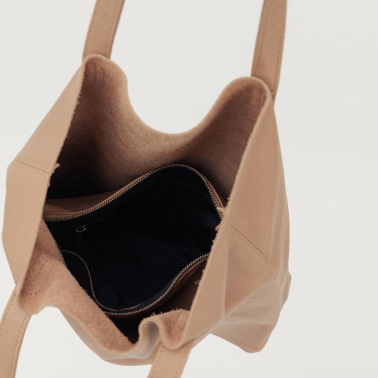 supportingrole 簡約設計子母包真皮手提肩側背托特包 咖啡