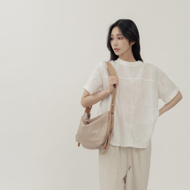 supportingrole 優雅時尚的多功能3用手提肩側背包 奶油卡其