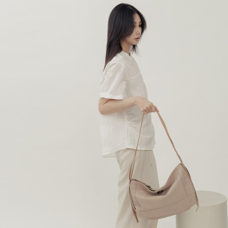 supportingrole 優雅時尚的多功能3用手提肩側背包 奶油卡其