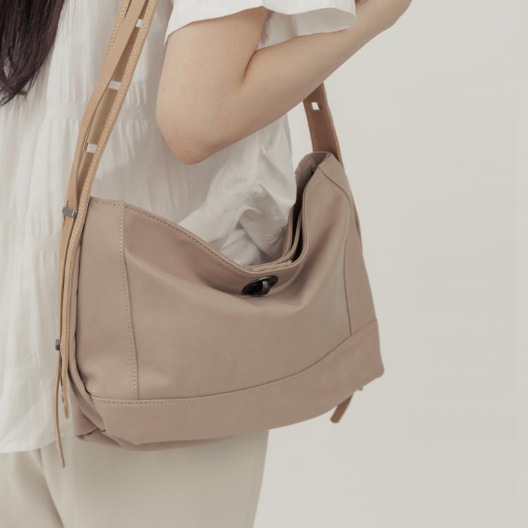 supportingrole 優雅時尚的多功能3用手提肩側背包 奶油卡其