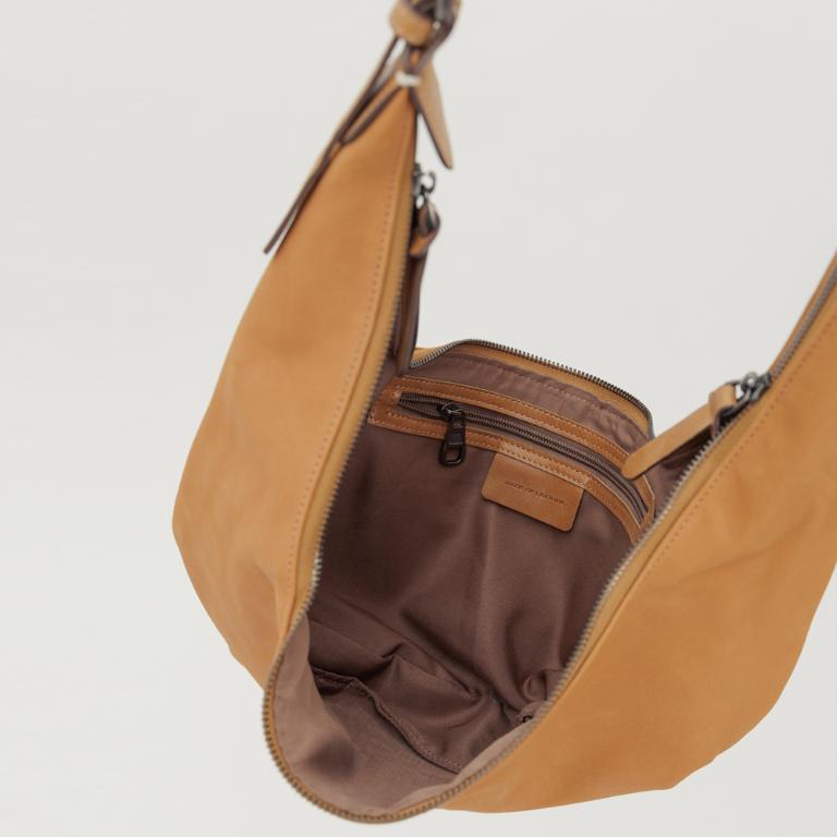 supportingrole  月牙垂墜慵懶時髦真皮手提肩斜背3用包 咖啡