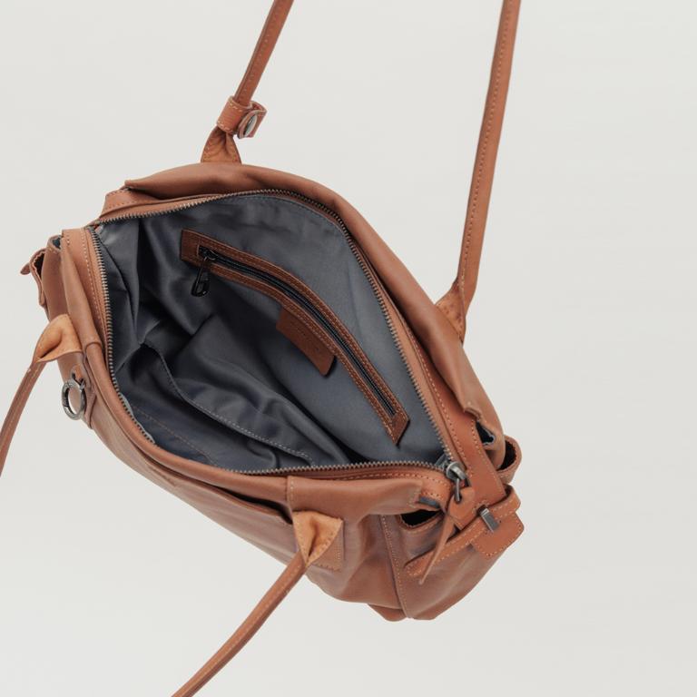 supportingrole   簡約線條多分層口袋真皮手提肩背包 咖啡