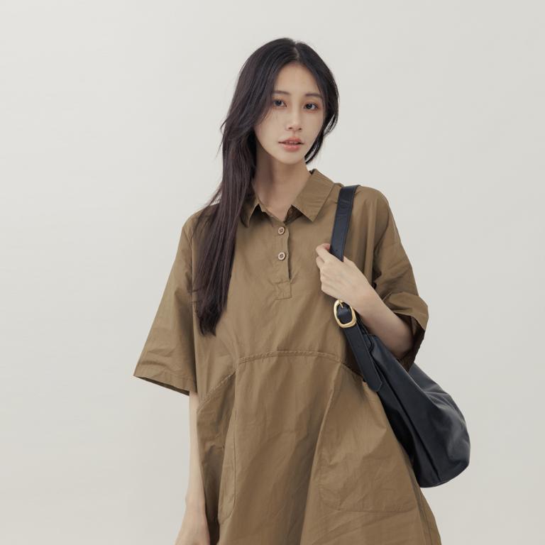 supportingrole   靈活搭配多分層簡潔真皮肩斜背包 黑