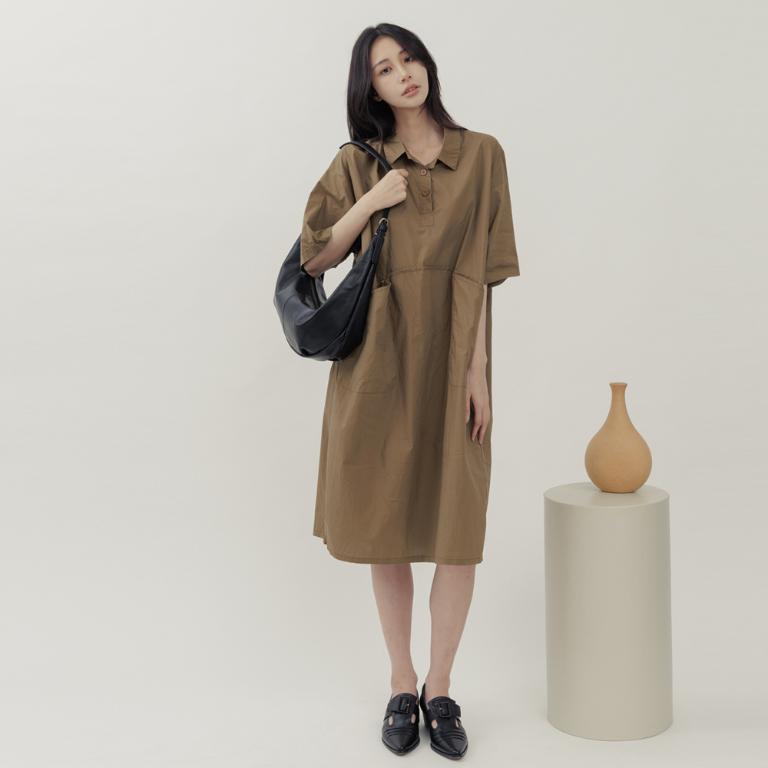 supportingrole   月牙垂墜慵懶時髦真皮手提肩斜背3用包 黑