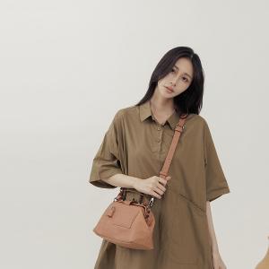 supportingrole 鉚釘鎖頭鑰匙真皮手提肩斜背3用醫生包 咖啡