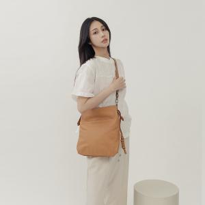 supportingrole 綁結設計廓型結構真皮手提肩斜背3用托特包 焦糖咖啡