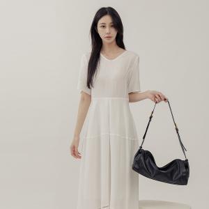 supportingrole 慵懶格調廓型結構真皮手提肩斜背包 黑