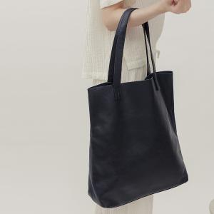supportingrole 簡約設計子母包真皮手提肩側背托特包 黑