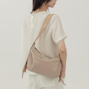 supportingrole 簡約時尚多功能真皮肩側背手提包 奶油卡其